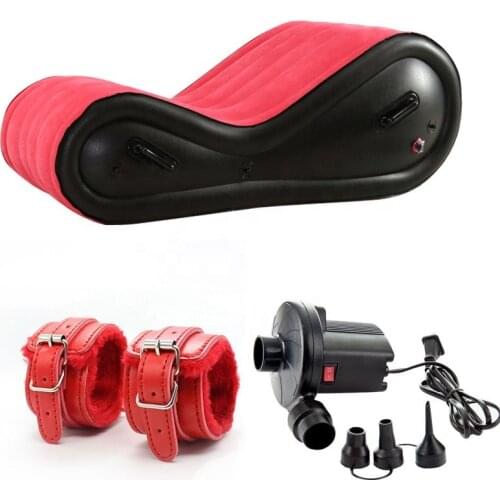 Multifunctional Inflatable Air Sofa For Adult Couple Love Game Chair With 4 Handcuffs Beach Garden Outdoor Foldable Furniture