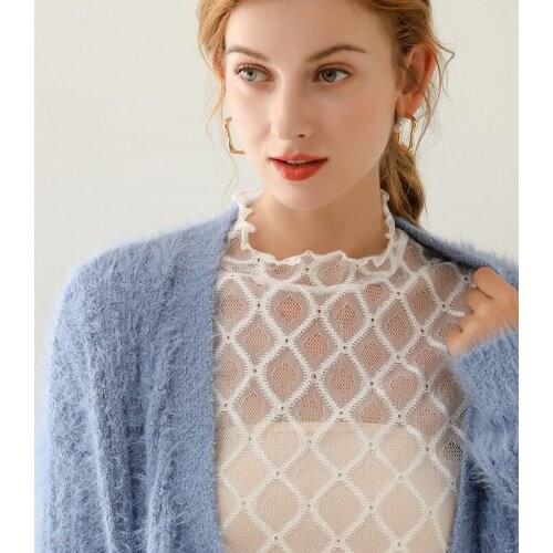 Fashion Women Fake Collar High Neck Sweater Blouse Detachable Collars Ladies False Collar Neck Tie Sweater Dress Decorative