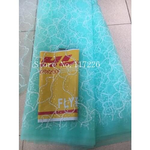 Fashion glued glitter sequins embroidery tulle mesh lace JRB-118101 for stage dress