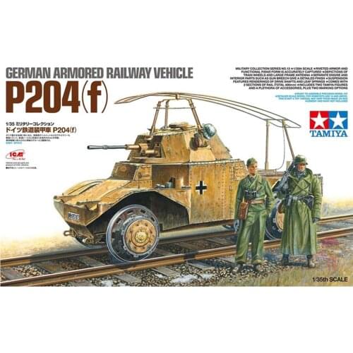 Tamiya 32413 Model Building Kits 1/35th Scale Armored Railway Vehicle P204(f) Assembly Toys For Childrem Kids & Adults