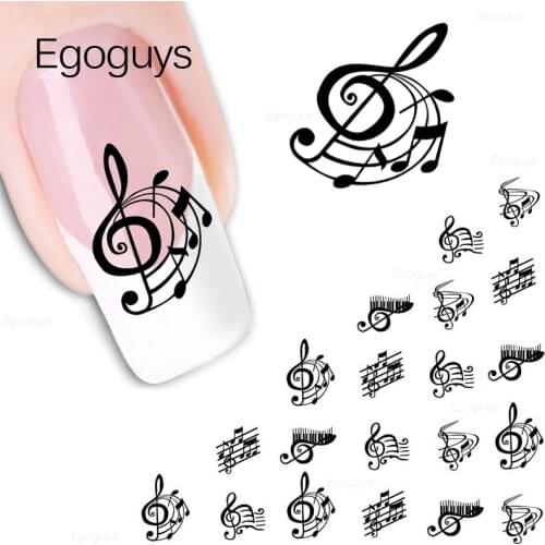 1pc DIY Nail Decals Stave Heart Bowknot Water Transfer Stickers Love Kiss Decor Slider Lipstick Shoes Beard Note Decorations Tip