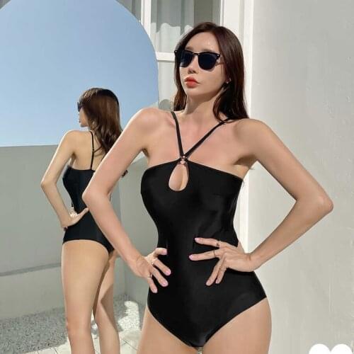 2021 New Sexy One Piece Swimsuit Women Solid Swimwear Monokini Push Up Swim Suit Bandeau Trikini Pad Bath Suit Beachwear