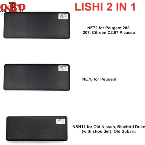 HKOBDII 2 In 1 Genuine LiShi Car/Auto Repair Tool for NE72 NE78 NSN11 Car Key Pick Set and Repair Set