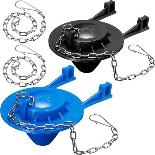 Practical 2 Pieces Toilet Flapper Replacements 2 Inch Toilet Flapper Stopper Water Saving Flappers with 2 Pieces Toilet Chains