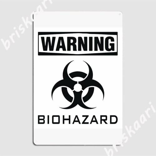 Warning-Biohazard Metal Signs Club Home Classic Home Mural Painting Tin sign Posters