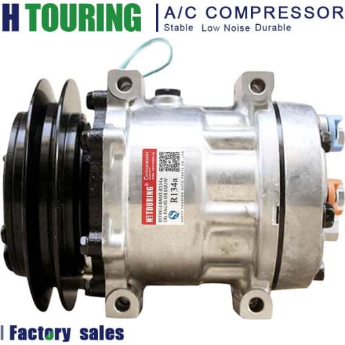 Sanden 7H13 SD7h13 7351 TDK-R151320S KHR3241 TDKR151320S TDKR151340S For Car Kobelco Case Serie Excavator AUTO Air AC Compressor
