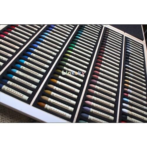 Sennelier Oil Pastel 120 Assorted Wood Box,Luxury wood box set,Usable on wood,paper,canvas and metal,Professional art supplies