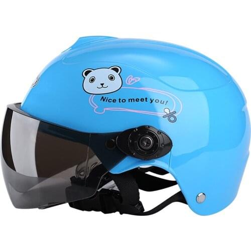 Childrens Motorcycle Helmet Cartoon Kids Helmet For Motorcycle 3/4 Open Face Helmet Casco Moto Capacete Retro Vintage Caps