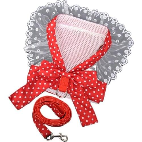 Sweet Dog Harness Leash Vest Traction Rope Breathable Nylon Clothes for Dogs Puppy Lead Pet Walking Chest Strap