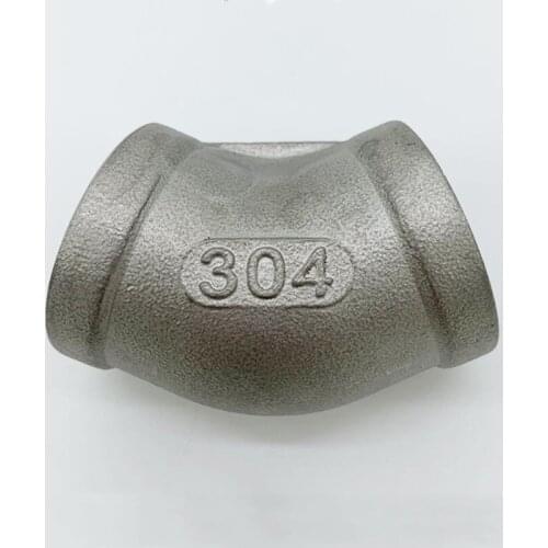 304 Stainless Steel 45 Degree Elbow Pipe Fitting 1/8" 1/4" 3/8" 1/2" 3/4" 1" 1-1/4" 1-1/2" NPT Female Connector Joint Adapter