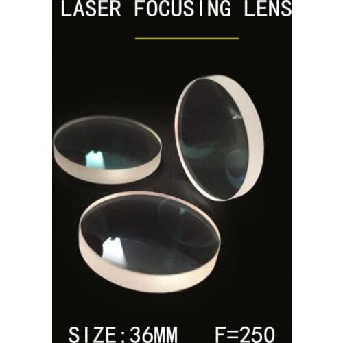 Weimeng laser focus lens mirrors 10 pcs 36mm F=250 JGS1 quartz glass material 1064nm AR Plano-convex For laser cut machine