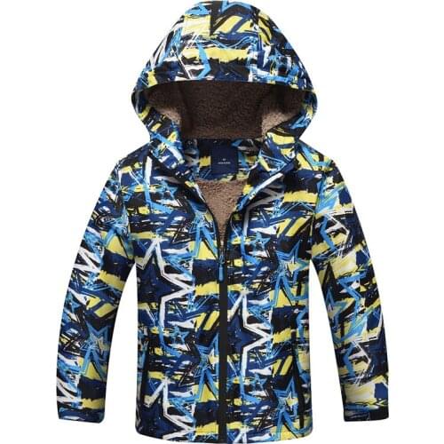 Winter Boys Jackets 2021 Children Hooded Windproof Polyester Sherpa Coat Boy Sports Soft Berber Fleece Jacket For 3-12 Years