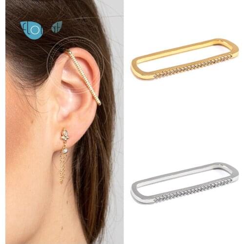 YUXINTOME 925 Silver Ear Buckle 37mm Gold Square Hoops Circle Irregular White Zircon Rock Punk Piercing Ohrringe Fine Jewelry