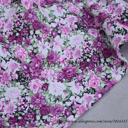 147CM Width Vintage Plum Version Small Floral printed 100% Cotton Poplin fabric for patchwork fabric cotton fabric 1 meter