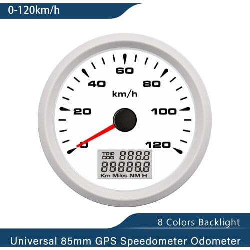 85mm Universal Auto Marine GPS Speedometer Velometer 0-200KM/H Speed Odometer Mileage 9-32V With Backlight