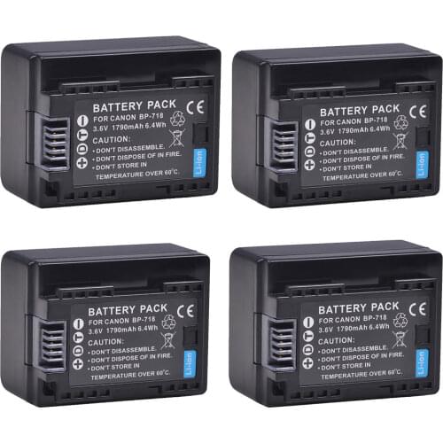 1790mAh BP-718 BP718 BP 718 Battery for Canon bp-718 BP-727 BP-709 CG-700 VIXIA HF M50 M500 M52 R300 R32 R40 R42 R50 R52 R500