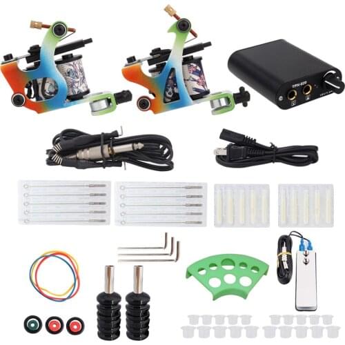 Tattoo Sets Power Supply Grip Tattoo Accessories Tattoo Coils Pedal Needles Body Artist Supply