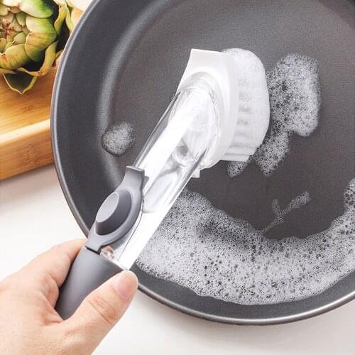 Behogar Automatic Long Handle Dishwashing Cleaning Washing Brush Set for Home Kitchen Dishes Bowls Pots Glass Sink