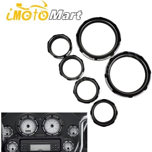 Motorcycle Instrument Cover Board 4" Speedometer 2" Gauge Burst Bezel Kit For Harley touring Road Glide Street Glide 1996-2013