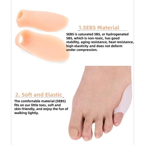 1-9Pair Silicone Little Toe Separators Gel Corrector Feet Care Tools Valgus Orthosis Alignment Straightener Bunion Pain Relief