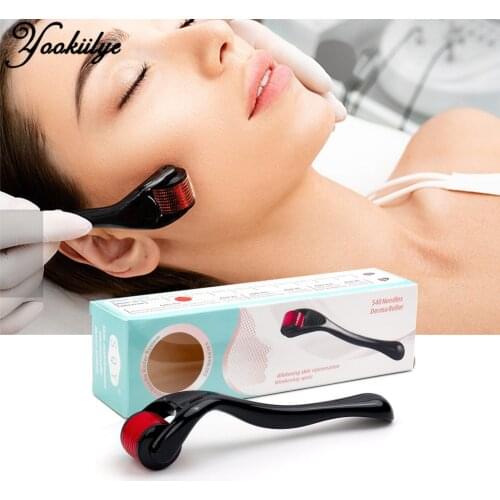 DRS 540 Derma Roller 0.2/0.25/0.3mm Needles Titanium Mezoroller Micro-needle Roller for Skin Care Hair-loss Treatment Daily Care