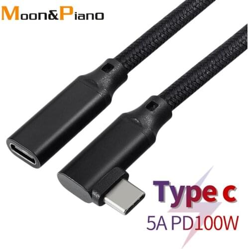 Type c to Type c Cables Male to Female Type-c Extension Cord 0.2m,0.5m,1m,2m,3m,5m 5A 5V 20V PD100W For Laptop Mobile Phone