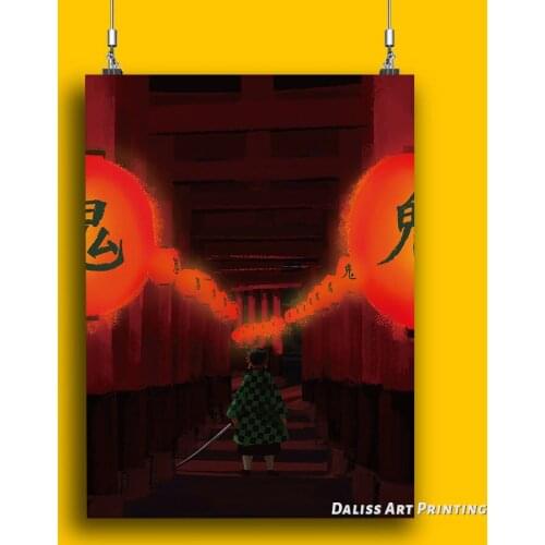 Canvas Anime Demon Slayer Tanjirou Pictures Home Decoration Paintings Poster HD Prints Wall Art Modular Living Room Framed