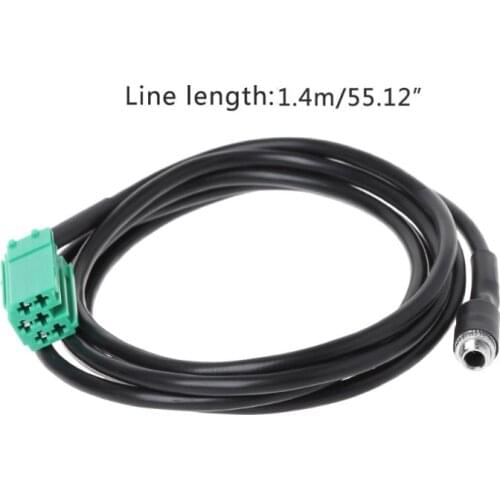 Mini-iso 3.5mm Female Jack Cable Adapter Cable For Renault Clio Megane Scenic 2005-2012 Radio CD player