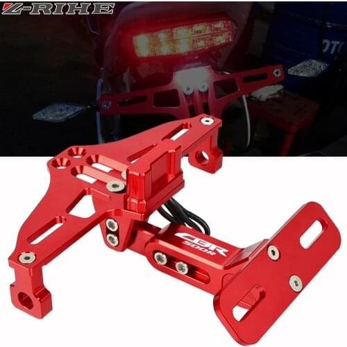 For Honda CBR500R CBR 500R 2013 2014 2015 2016 2017 - 2019 Motorcycle LED License Plate Holder Support Plaque Moto Bracket Frame