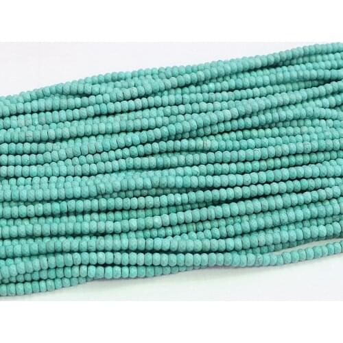 New fashion blue calaite turquoises stone beads 2*4mm faceted rondelle abacus shape diy jewelry loose beads 15inch B559