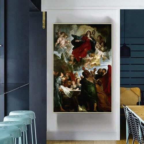 Peter Paul Rubens《The Assumption of the Virgin》Canvas Art Oil Painting Artwork Poster Picture Wall Hanging Decor Home Decoration