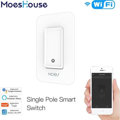 US WiFi Smart Light Switch Control by Smart Life/Tuya APP Works with Alexa Google Home for Voice Control No Hub Required