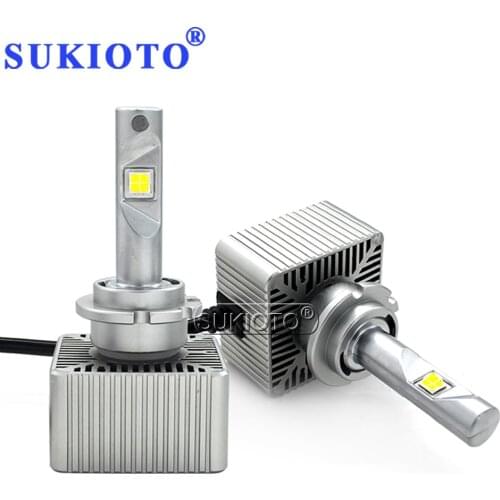 SUKIOTO NO Error LED Headlight D2S led 6000K D3S D1S LED Canbus Bulb D4S D5S All in One 70W 7600LM Car Conversion Headlamp Kit