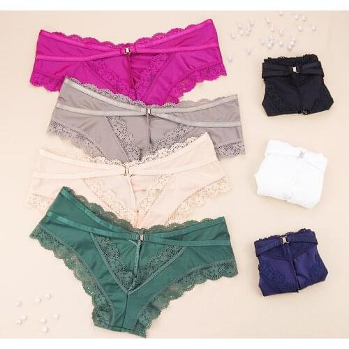 Hot Sexy Lace Panties Women' Underwear Transparent Heart Low-Waist Underpant Hollow Out Thong Seamless G-String Female Lingerie