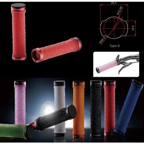 FOURIERS GP-S002-V Bicycle Mountain Bike Ergonomic Rubber Handlebar Grips Durable MTB Road Cycling Silica gel