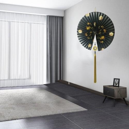 Chinese Red Paper Folding Fan Wall Decoration Hanging Package Large Printed Chinese Gift Folded Fan Decorative Fans