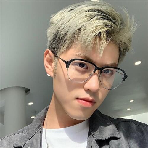 Vazrobe Aviation Men Eye Glasses Frames Fashion Nerd Eyeglasses Male Spectacles for Prescription