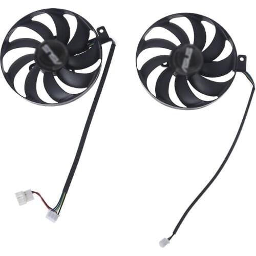2Pcs 88mm/3.46in T129215SU 4Pin 12V 0.5A VGA Fan Graphics Card Cooling Fan for -ASUS GTX1660 DUAL RTX2060 Radiator