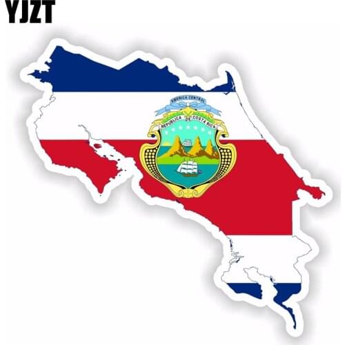YJZT 16CM*8CM Republica De Costa Rica Map Car Accessories Car Sticker Decal 6-1508