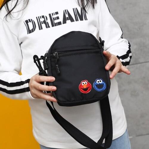 2021 Summer Handbag Sesame Street Cartoon Shoulder Bag Student Jumping Small Canvas Bag 2020 New Women Nylon Crossbody Bag