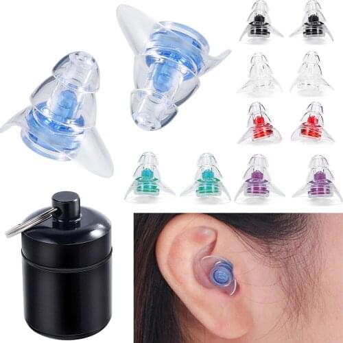 1Pair Noise Cancelling Earplugs For Sleeping Study Concert Hear Safe Noise Reduction Earplug Hear Protection Silicone Ear Plugs
