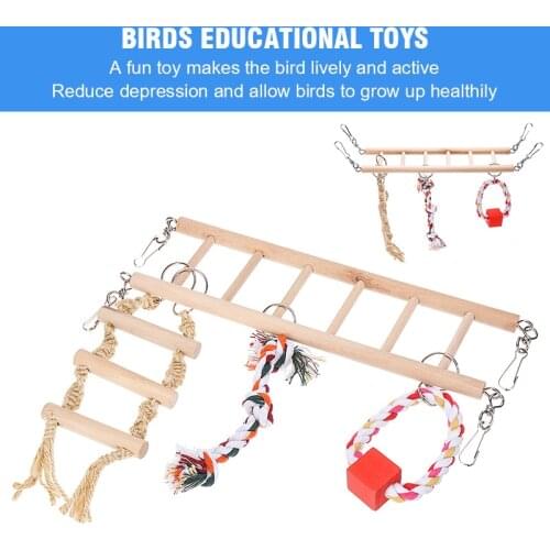 1pc Bird Suspension Ladder Small Animal Pet Toys Suspension Ladder Swinging Bridge Activity Centre Supplies