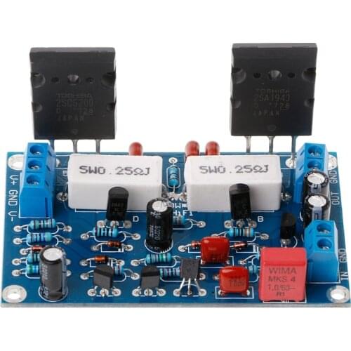 2021 New 2SC5200+2SA1943 Dual DC 35V 100W Mono Channel HIFI After Class Amplifier