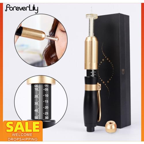 Painless Hyaluronic Injection Gun Non Needle Hyaluron Injector Pen High Pressure Acid Micro Gun Anti Wrinkle Lifting Lips Kit