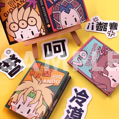 Anime JoJos Bizarre Adventure Kira Yoshikage Memo Pad Cosplay Sticky Hand account Note pads School Student Bookmark Xmas Gifts