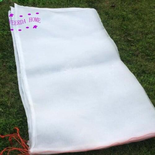 Big bag 80Mesh/100Mesh 10Pcs/lot White Breathable Garden Plant Fruit vegetable Protect Drawstring Mesh Net bag Nylon Filter Tool