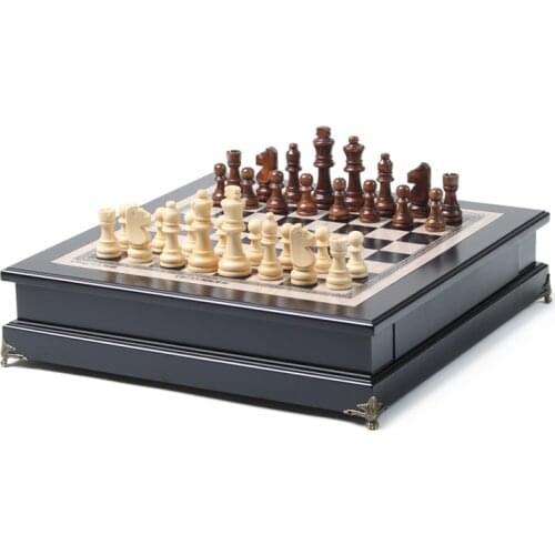 Large Chess Childrens High-End Solid Wood Chess Chessmen International Word Chess Set Chess Piece Entertainment Accessories