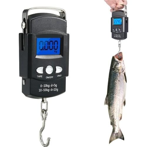 1pc Mini Digital Scale Hanging Hook Electronic Weighting Scale Steelyard For 50kg Travel Luggage Fishing Measure Portable