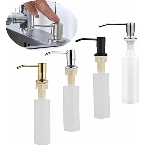 1PCS 300ML Kitchen Sink Soap Dispenser Stainless Steel Head ABS Detergent Distributor Liquid Lotion Dispensers Bathroom Hardware