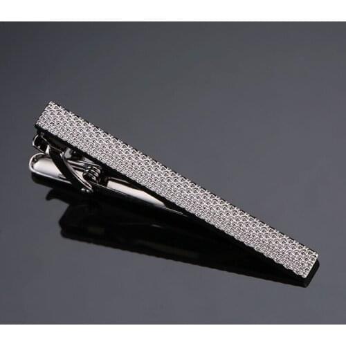 DY New high quality luxury design black hand engraving necktie clip Mens high-end business wedding tie clips Free Delivery